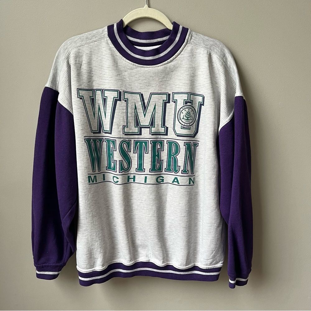 Gear For Sports Gray and Purple WMU Sweatshirt
